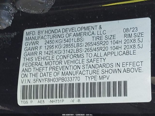 Honda Passport Awd Elite Image 14